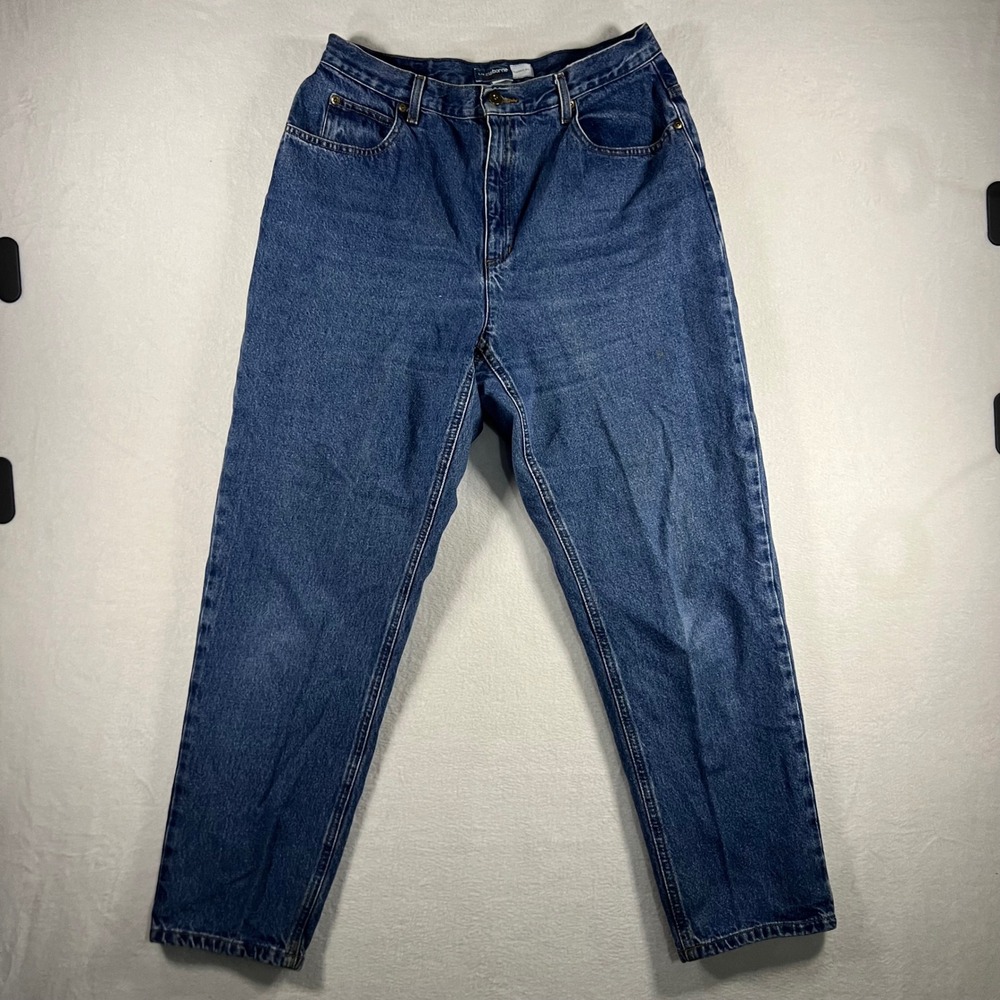Liz Claiborne Classic Fit Jeans Medium Wash Straight Leg Women Size 14S Mom Jean